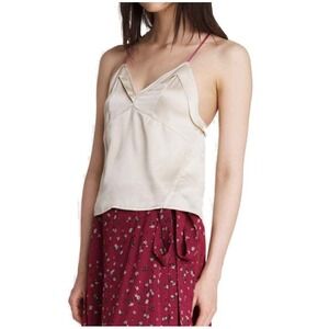 Rag & Bone Jaci Silk Cami Top Slim Fit Summer Y2K Aesthetic Light Dove Size‎ 10